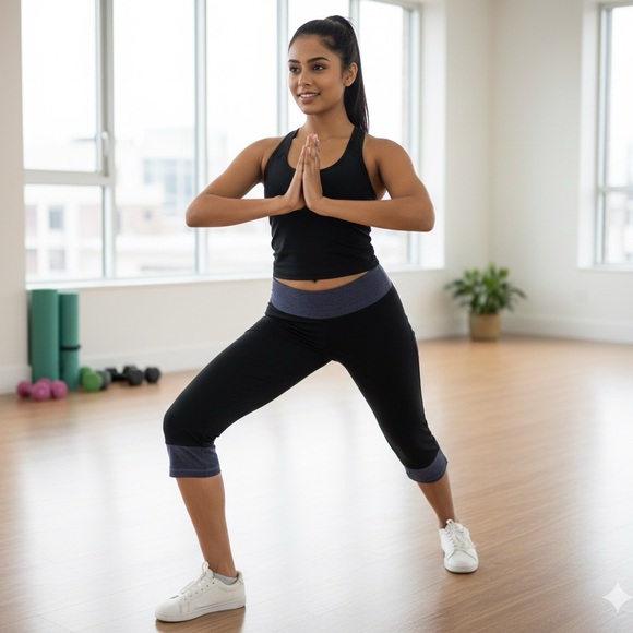 Ideology Pants - Ideology Leggings Size S Black and blue